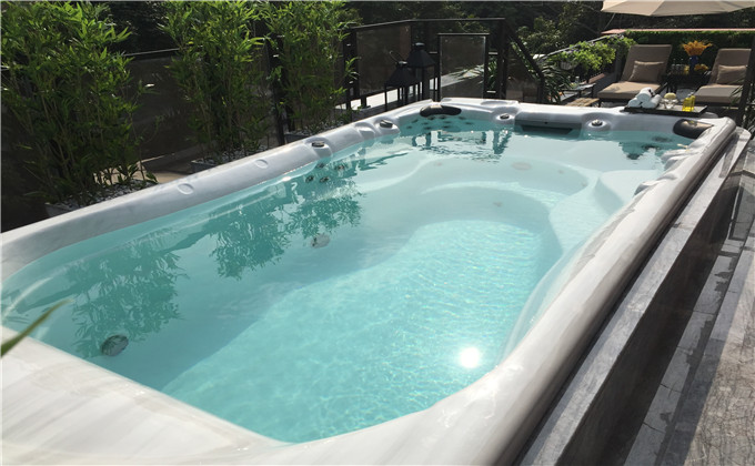 博澳城1號(hào)別墅SPA整體泳池及桑拿房